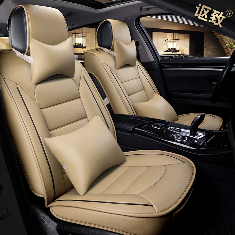 

5Seats( Front+Rear) Styling Car Seat Cover For Volvo C30 S40 S60L V40 V60 XC60 XC90 SUV Series High-fiber Leather