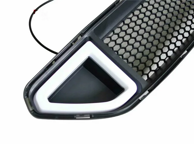 Автомобильная гоночная решетка для Ford Mustang Grill- Черная решетка радиатора передний капот бампер модифицированный RTR светодиодный белый светильник