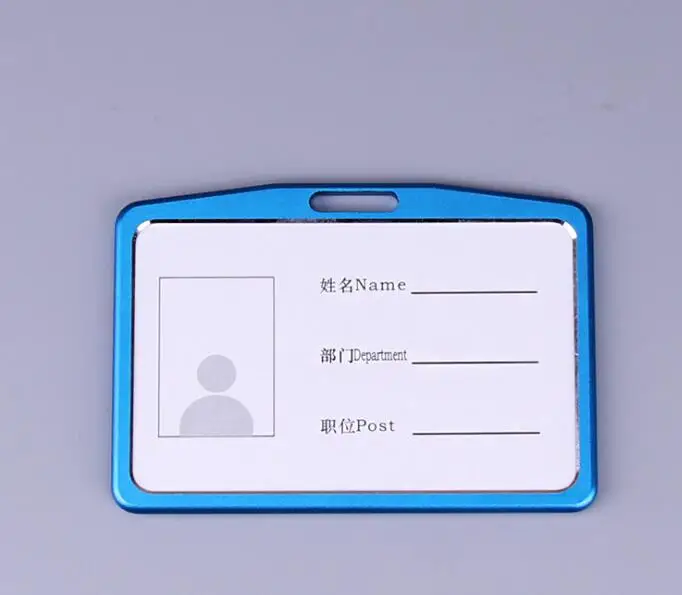 1 шт. алюминиевый сплав держатель для карт визитная карточка ID бейдж держатель вертикальный металлический ID Бизнес чехол - Цвет: C