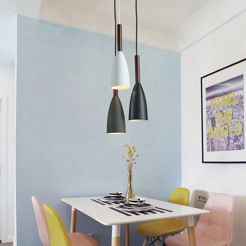 DX modern pendant light for dinning room hanglamp Chinese Nordic creative minimalist lights bar | Лампы и освещение
