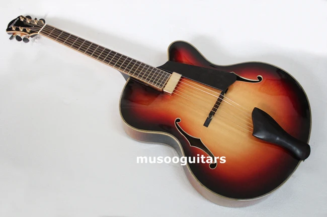 Musoo бренд 18 &quotAAA ручной работы Archtop гитара с чехлом|Гитары| |