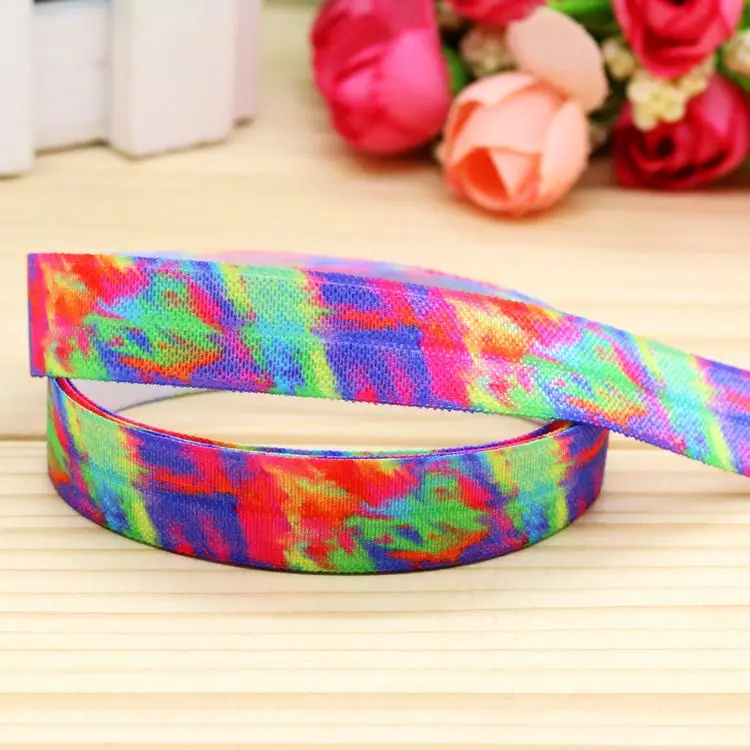 

DHK 5/8 ''Бесплатная доставка, складная эластичная повязка на голову с принтом окраски, головной убор, повязка для волос, украшение «сделай сам»...