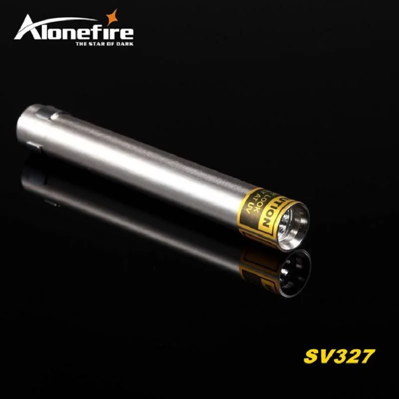 Светодиодный УФ фонарик ALONEFIRE SV327 из нержавеющей стали водонепроницаемый