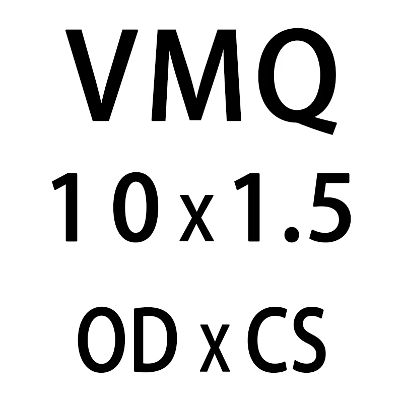 10 шт./лот белые силиконовые уплотнительное кольцо из силикона/VMQ 1,5 мм Толщина OD4/5/6/7/8/9/10/11/12/13 мм уплотнительное кольцо резиновое уплотнительное кольцо шайба - Цвет: OD10mm
