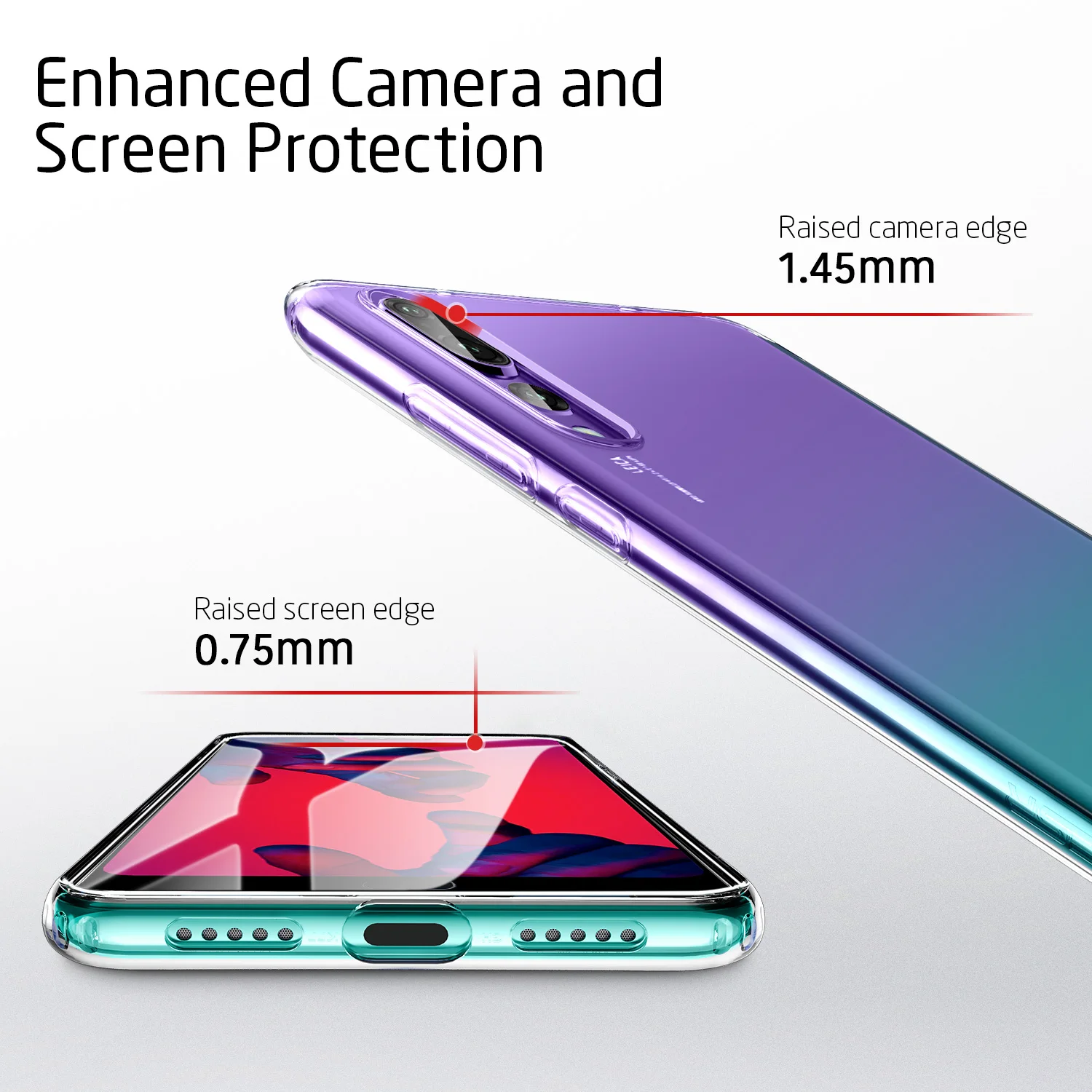 ESR huawei P20 P20 Pro Чехол Мягкий ТПУ прозрачный чехол 0,8 мм ультра тонкий светильник чехол для huawei P20 Lite Fundas Coque