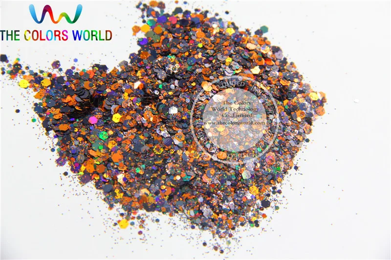 Хэллоуин блеск 6 микс голографические цвета шестигранные формы spangles для дизайна