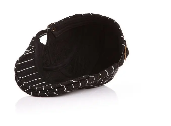 Регулируемые шапки для мальчиков и девочек Осенние простые полосатые Boina Militar в