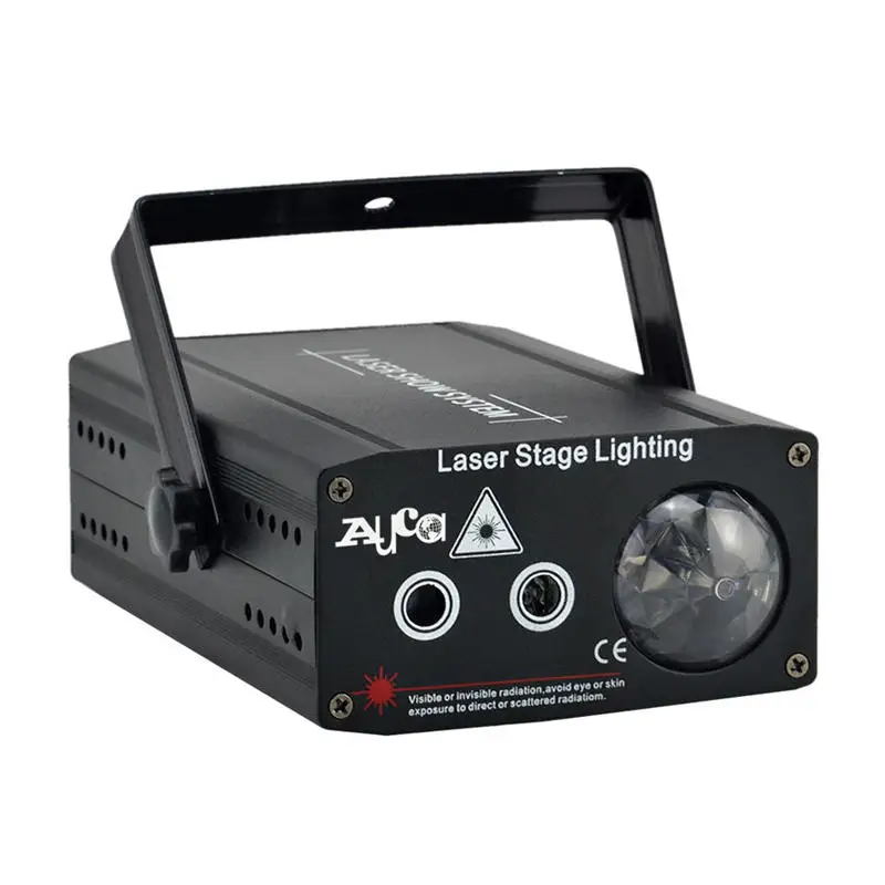 AUCD Mini 2 глаза Красный Зеленый RG Gobo проектор лазерное освещение микс синий