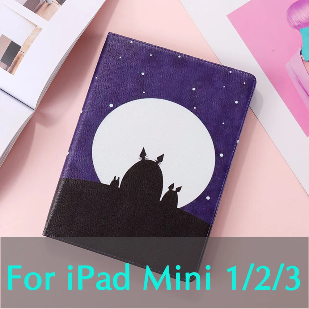 Чехлы для iPad Pro 9,7 Pro 10,5 Mini 4 3 2 1 противоударный милый мультяшный защитный Тоторо Модный чехол держатель Подставка для планшета ST17 - Цвет: TOTORO mini123