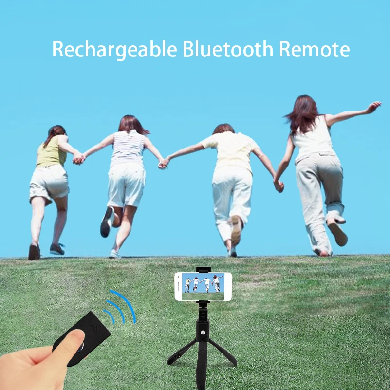 Foldable Handheld Bluetooth Selfie Stick Extendable Monopod Shutter Remote Mini Tripod For IOS iPhone 8 X 7 6s Plus Android | Электроника
