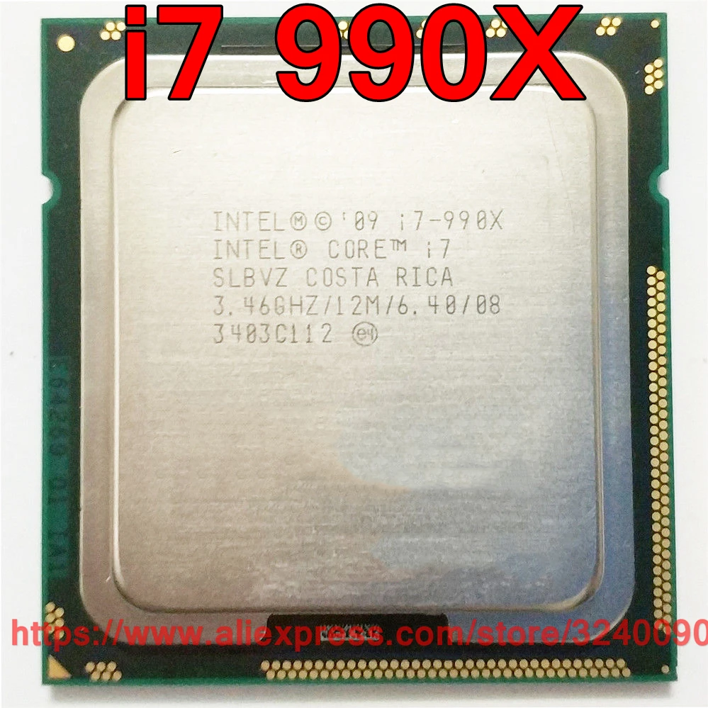 Оригинальный процессор Intel CPU Core i7 990X Процессор Extreme Edition 3 46 ГГц 12 МБ 6 ядер разъем
