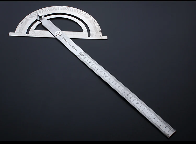 Нержавеющая сталь круглая голова 180 градусов транспортир Angle Finder поворотный линейка Угол Правитель 100 мм 150 мм 300 мм