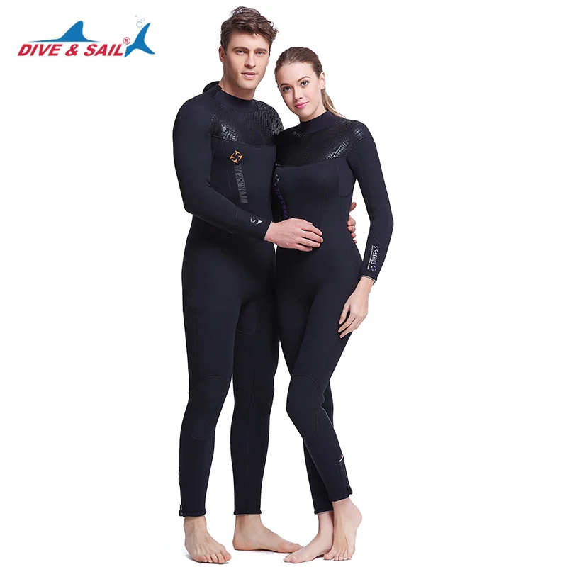 

Full Body Thicker neoprene 5mm wetsuit couple swimsuit women scuba diving suit men spearfishing spears swimwear Fleece Lining