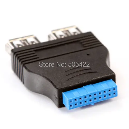 Доставка DHL или FEDEX материнская плата 20-контактный разъем мама к двойному USB 3 0 тип