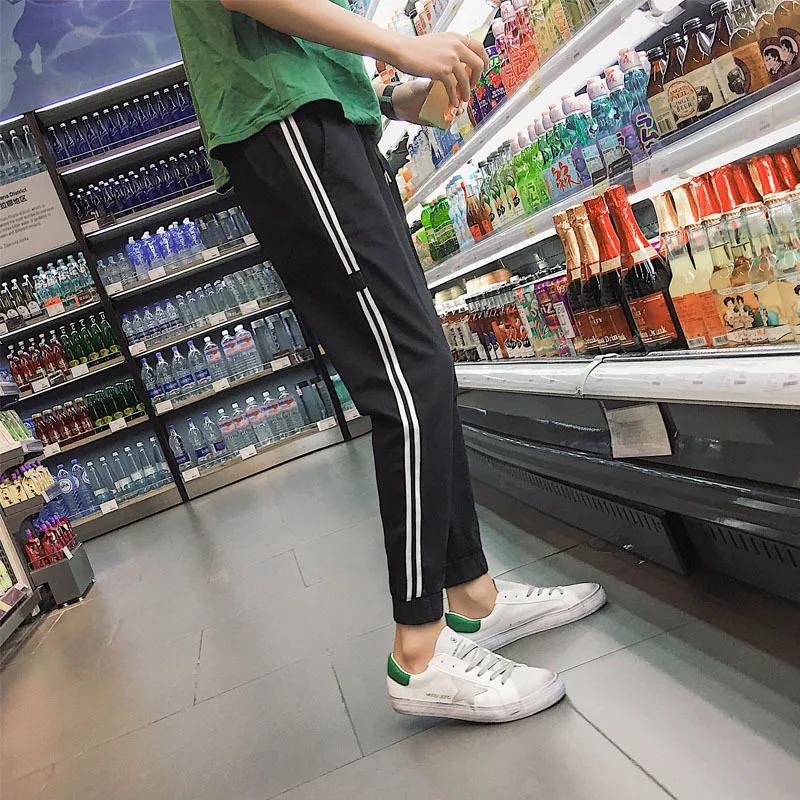 2017 мужские спортивные штаны Осенние Новые поступления тонкий стиль модные