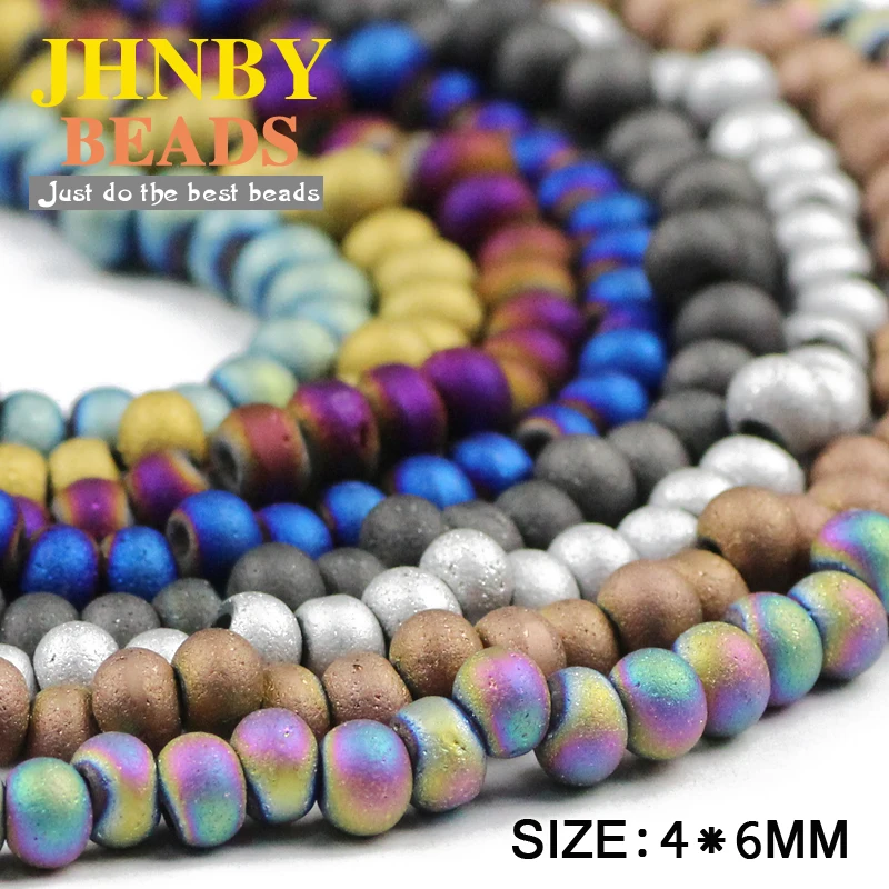 Круглые бусины JHNBY из матового австрийского хрусталя 4x6 мм 100 шт.|loose beads|austrian crystal