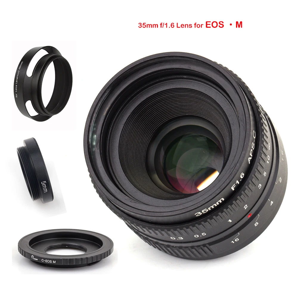 Объектив для Nikon 1 Micro 6 Pentax Q Nex Fuji EOS M камеры бленды макрокольца крепления 16 мм C|aps-c