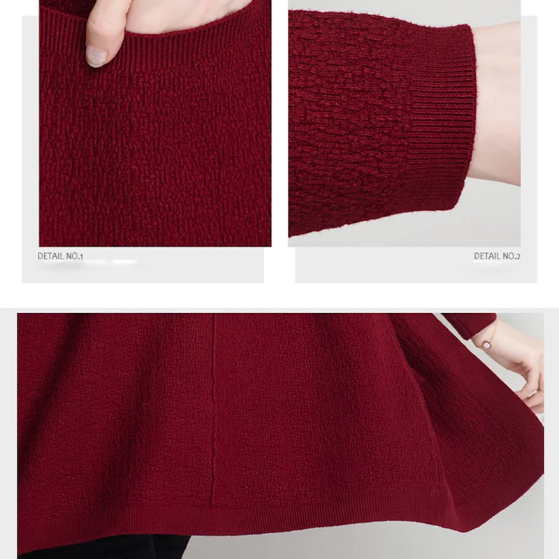Plus Size Women New Spring Autumn Knitted Cardigan Outwear Female Long Korean Loose Cashmere Sweater Fashion Wild Coat YL287 |