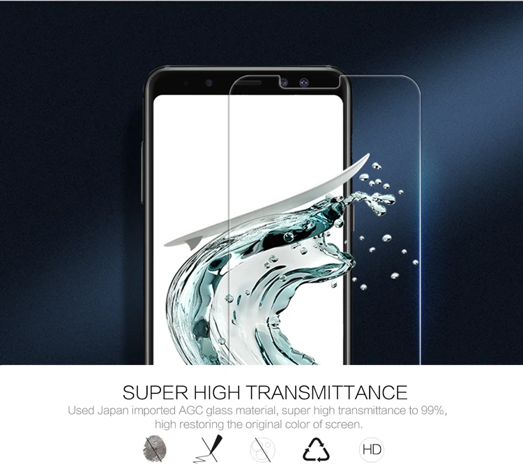 Для Samsung Galaxy A8 2018 Экран протектор Плёнки Nillkin H + Pro 2.5D Закаленное Стекло защитный