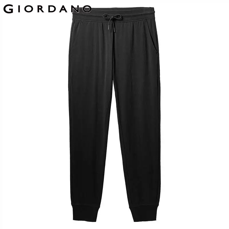 Giordano стрейчевые эластичные брюки для занятия бегом с зауженным низом и шнурком