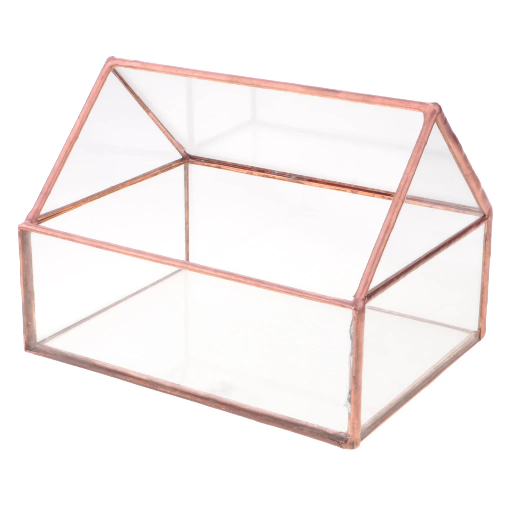 Glass House Terrarium Container Geometric Succulent Planter Wedding Card Box Decor | Дом и сад