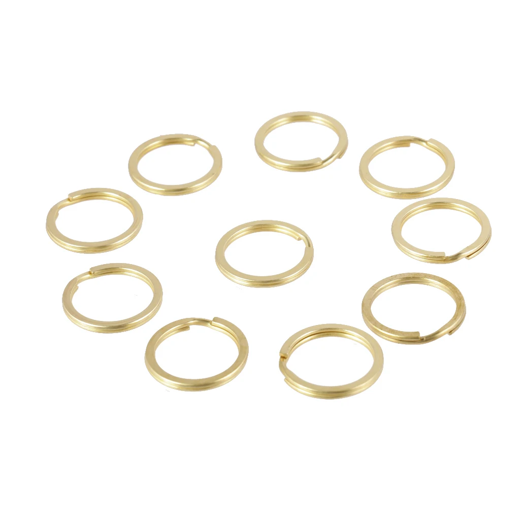 

20pcs Brass Golden Color Double Ring Split Key Rings Flat Key Rings Crafts Accessory Hanging Rings 25/30mm
