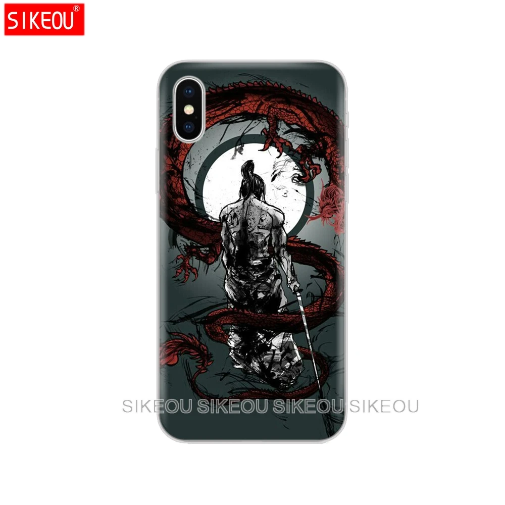 Силиконовый чехол для телефона для Iphone 6X8 7 6s 5 5S SE Plus 10 XR XS Max чехол японский самурайский ниндзя