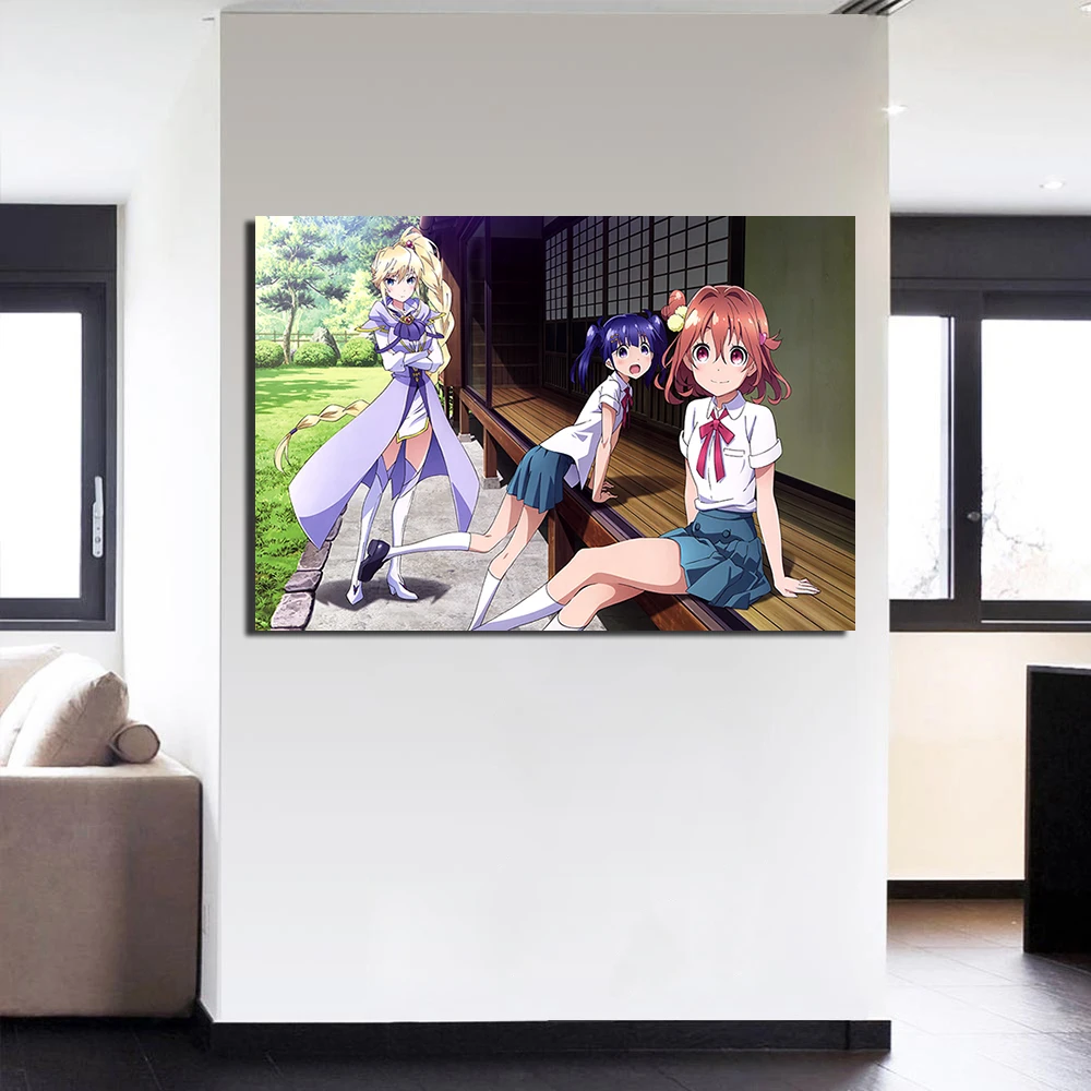 Soushin Shoujo Matoi Аниме девушка постер Картина на холсте украшение стену картина для