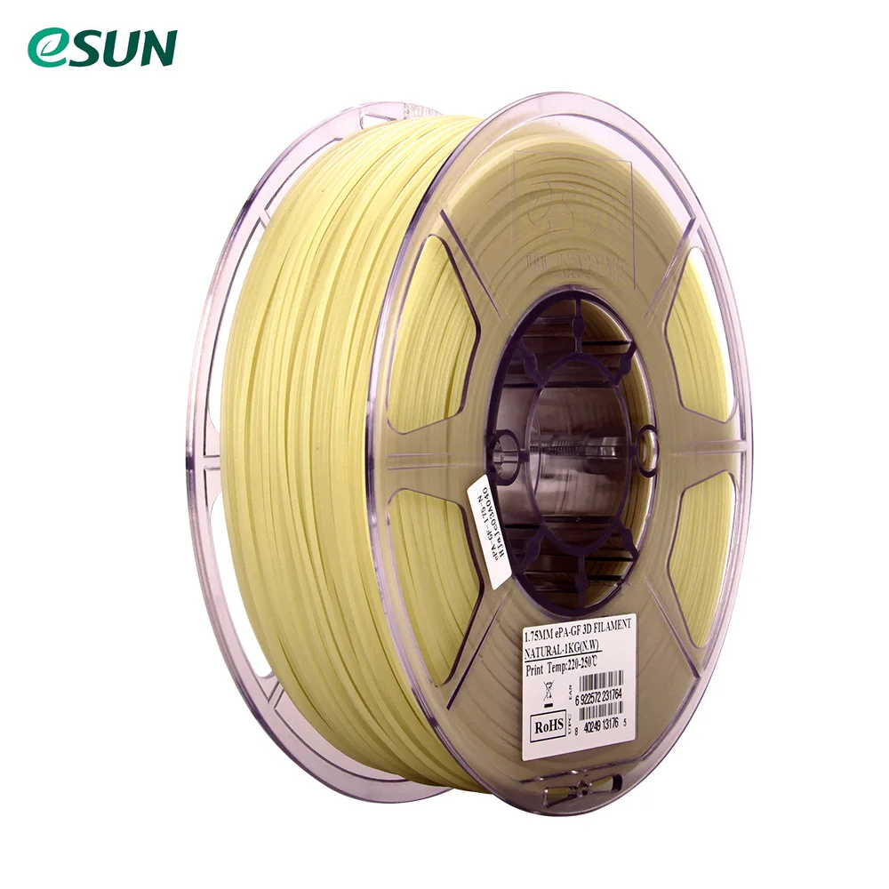 natural ESUN ePA GF 1,75 мм Стекло волокна заполнены 3D-принтеры нити 1 кг 2.2lb "песочные часы" Материал заправки натуральный расходные материалы - Цвет: natural