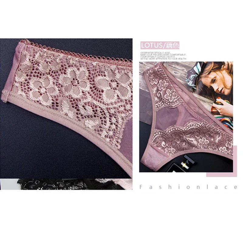 Sexy Lace G-String Panties Women Transparent Thongs Bragas Ladies T Word Pants Low-Rise Underwear Brief Female Seamless Panty |