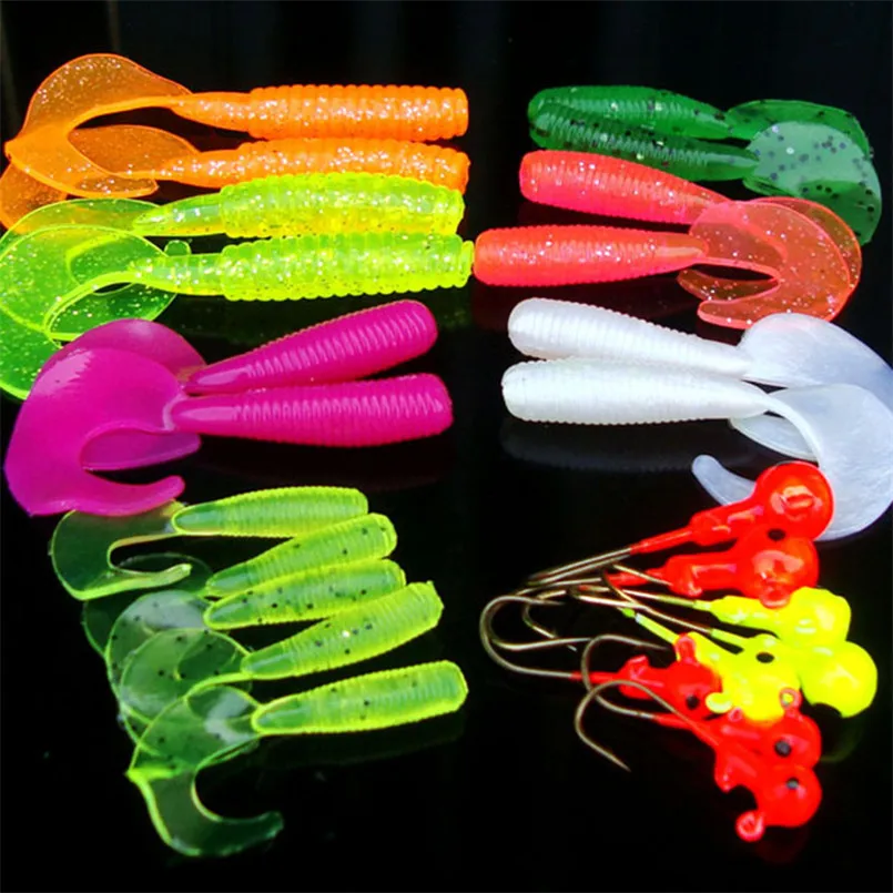 25 шт. Мягкая приманка в виде червей набор наживки для головы рыболовная с