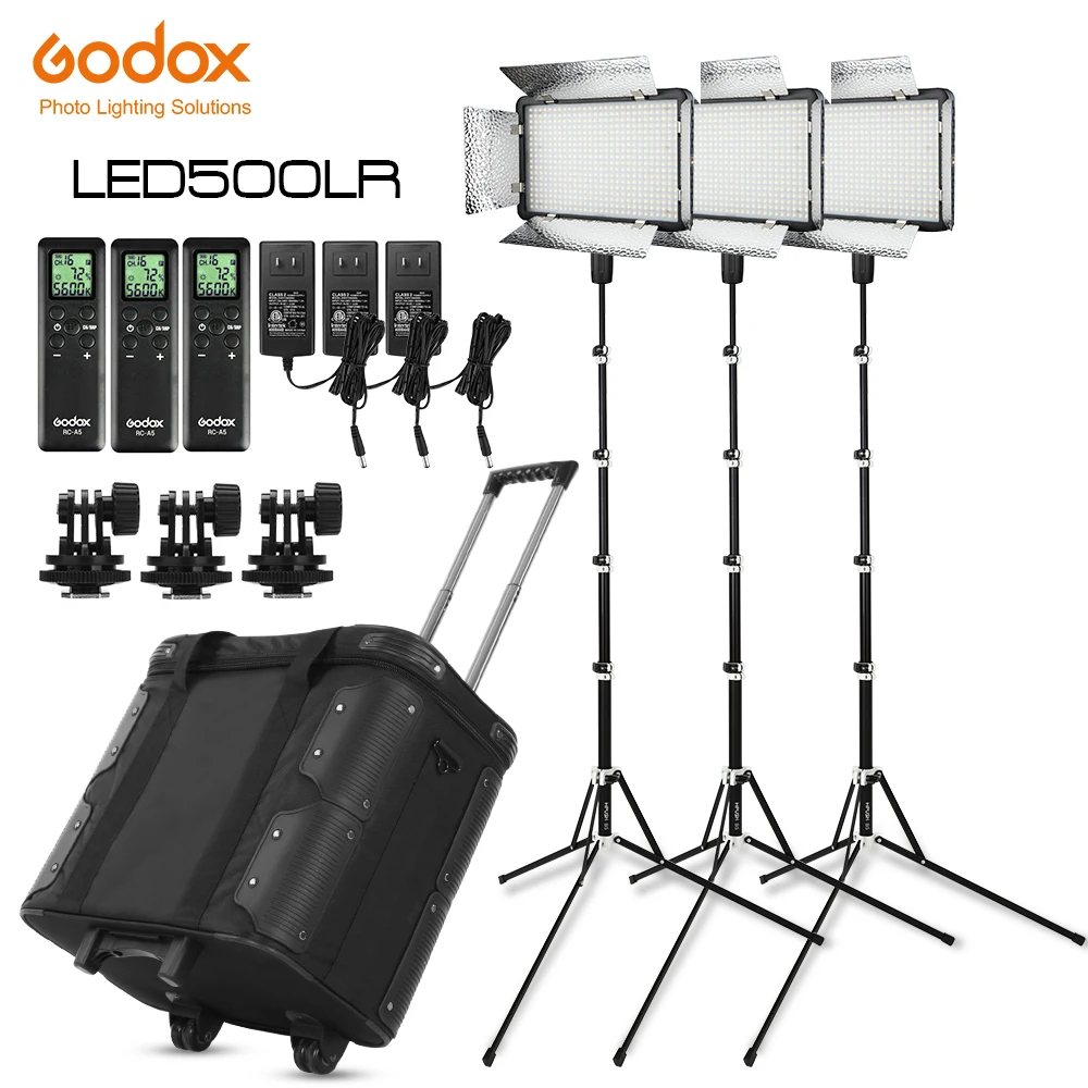 Godox 3x LED 500LRC 3300 5600K светильник непресветильник свет фото и видеосъемка с ставкой
