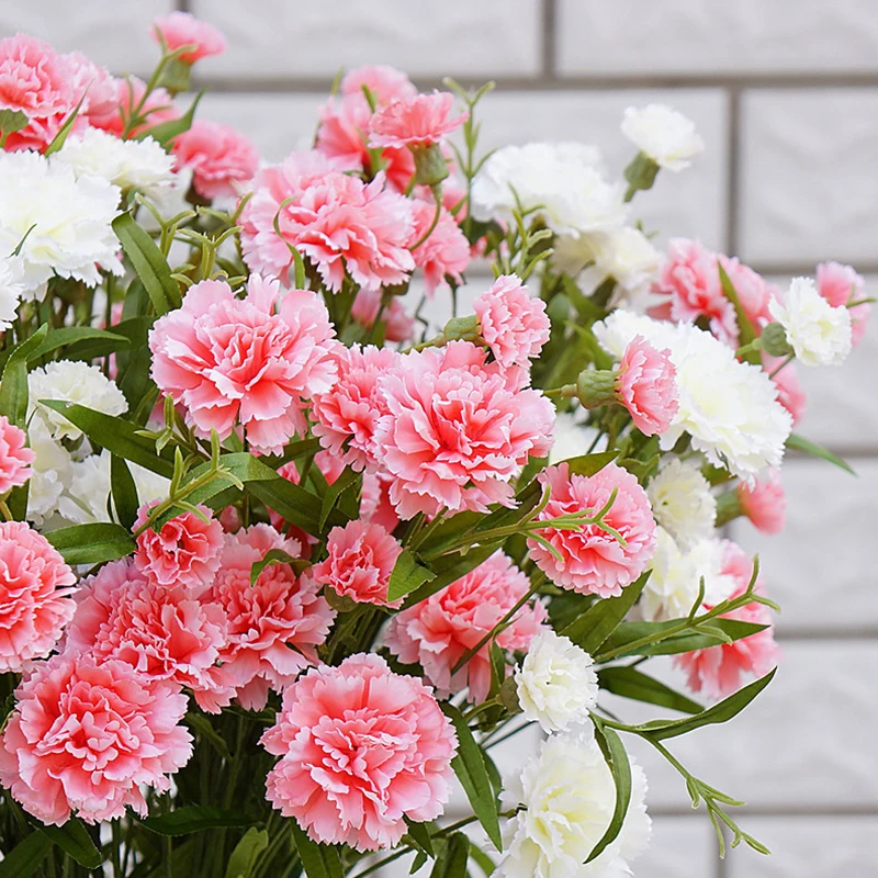 Искусственный букет гвоздики 6 головок|Искусственные и сухие цветы| |