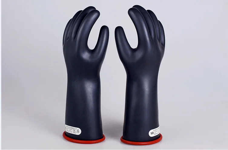 Фото 7.5-10KV insulated gloves Level 1 Live work electrician protective gloves Natural latex Leakage Insulated safety gloves №3