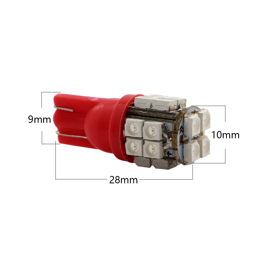 YM E-Bright 100 шт T10 194 168 3528 1210 20 SMD W5W светодиодные лампы 12V DC автомобильные Белый Синий