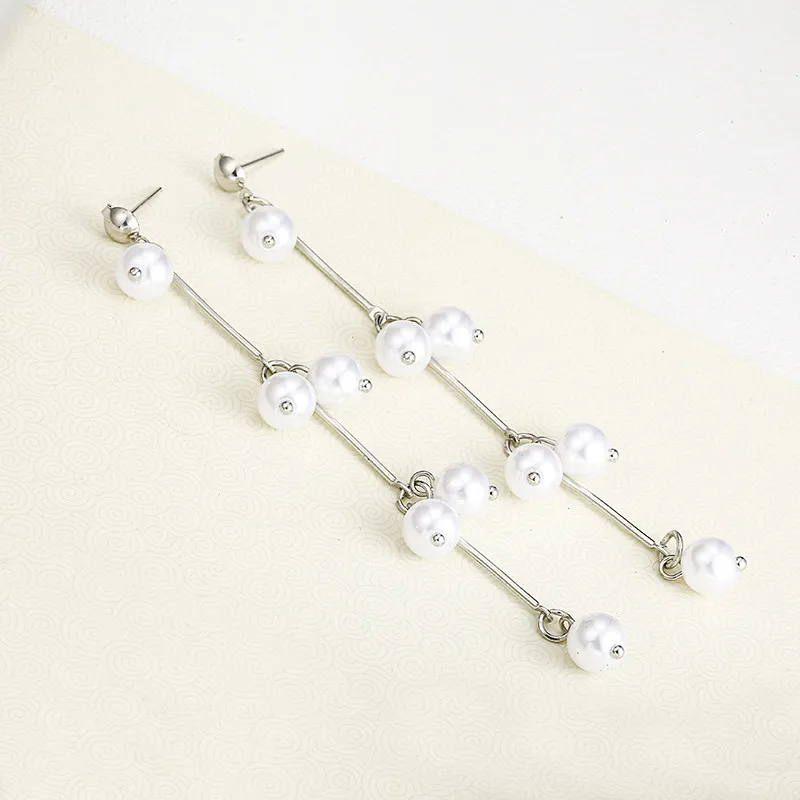 Модная повязка на головку с имитацией жемчуга Хрустальной серьги капельки для