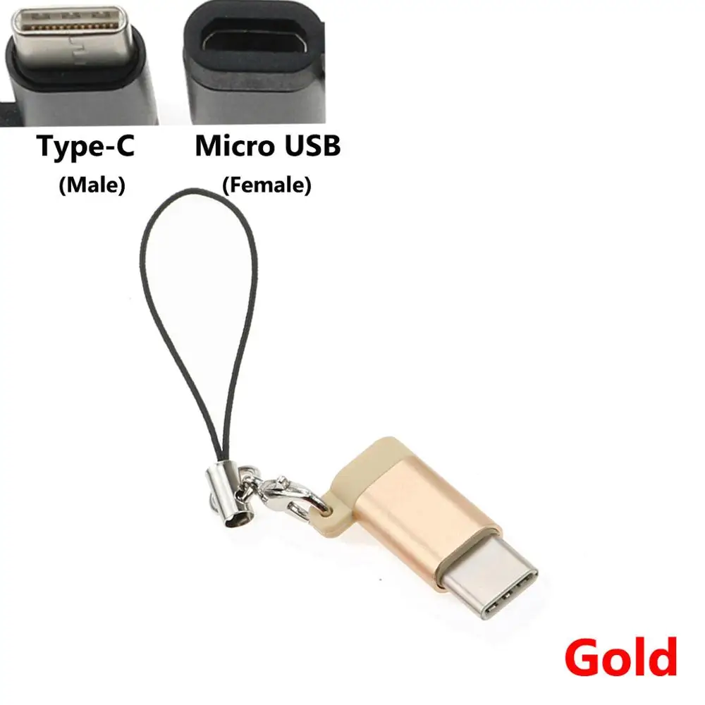 Серебристый JCD 1 шт. Micro USB Женский Тип C 3,1 Мужской OTG кабель адаптер зарядка и синхронизация данных USB C конвертер для samsung S8 для huawei P20 P10 - Цвет: Серебристый