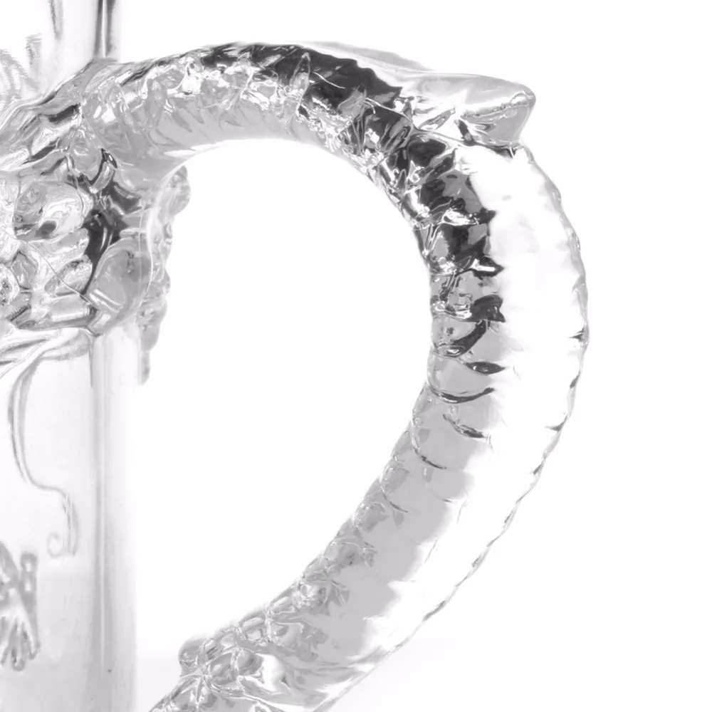 Стеклянная пивная чашка es Dragon светодиодный Индуктивный Радужный цвет мигающий