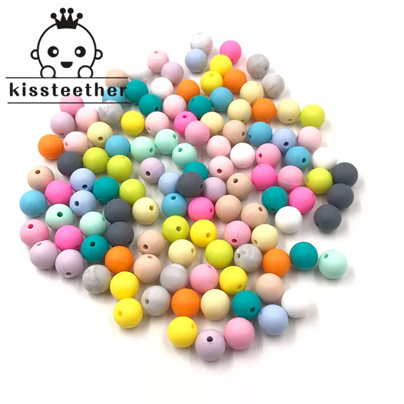

Newest food grade silicone beads hexagon marble pattern silicone bead teething in baby teethers necklace DIY Silicone beads