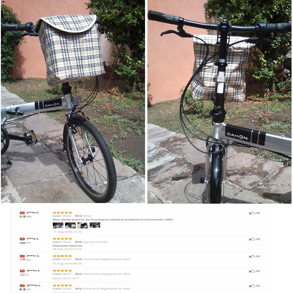 New Canvas 10L Folding Front Bicycle Bag Durable Bike Basket Cover Carrier Handlebar Bisiklet Storage Cycling Accessories | Спорт и