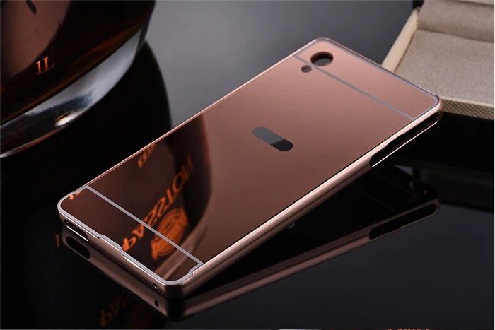 Для Sony Xperia Z1 L39h C6906 C6903 Z2 C770x D6503 L50W Z3 Z4 Z5mini металл алюминиевая рама + зеркало
