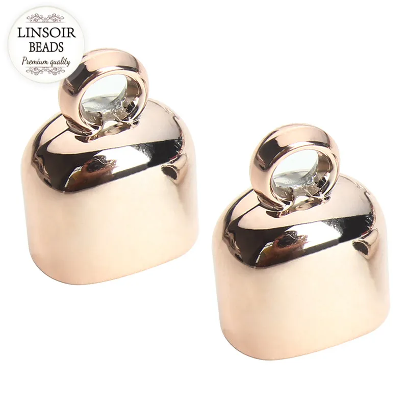 Пластиковые Концевики CCB 20 шт./лот цвета розового золота фитинги 10*6 мм плоский