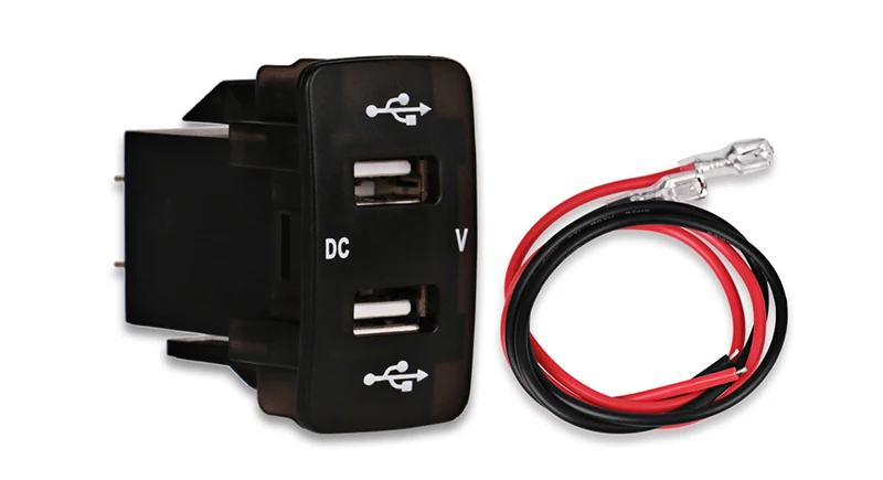 Автомобильное зарядное устройство с двумя USB портами для вольтметра 5 в 2 1 А порт