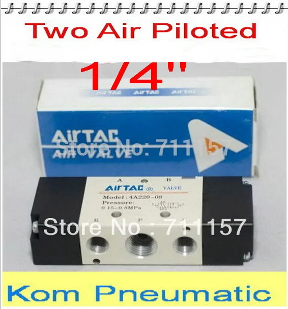Воздушный клапан 5х бесплатная доставка 1/4 дюйма 4A220 08 5 каналов 2 Pos пневматические