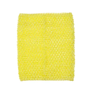 Lemon yellow tututop 1 шт. вязаный крючком пачка топ Топ 10 дюймов вязаный крючком повязка на голову для девочек юбка-пачка Топы - Цвет: Lemon yellow tututop