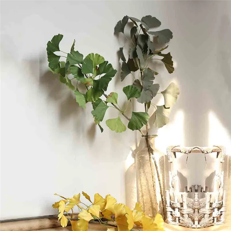 Искусственные растения гинкго шелковые поддельные листья для офиса дома свадьбы