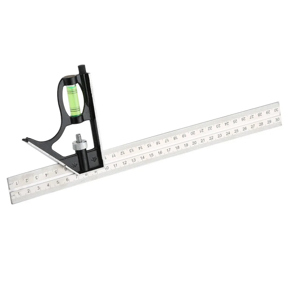 300mm Combination Angle Ruler Universal Mobile 45Degree Square With Bubble Level For Machinist Measuring Tools | Инструменты