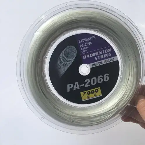 white 1 Катушка 200 м Высокое качество PA-2066 бадминтон струны 0,66 мм Бадминтон Ракетки струны питания - Цвет: white