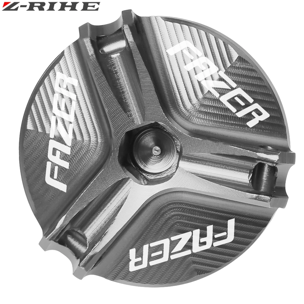 Алюминиевая крышка для наполнителя масла мотоциклов FAZER logo CNC Заглушки Yamaha FZ1 FZ6