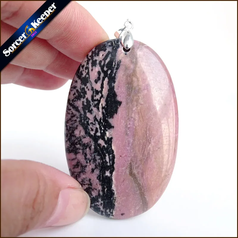Натуральный камень настоящий с камнем Родонит Bijoux Винтаж Diy бусины подвеска костюм ювелирные изделия Шарм ожерелье с подарочной коробкой US803